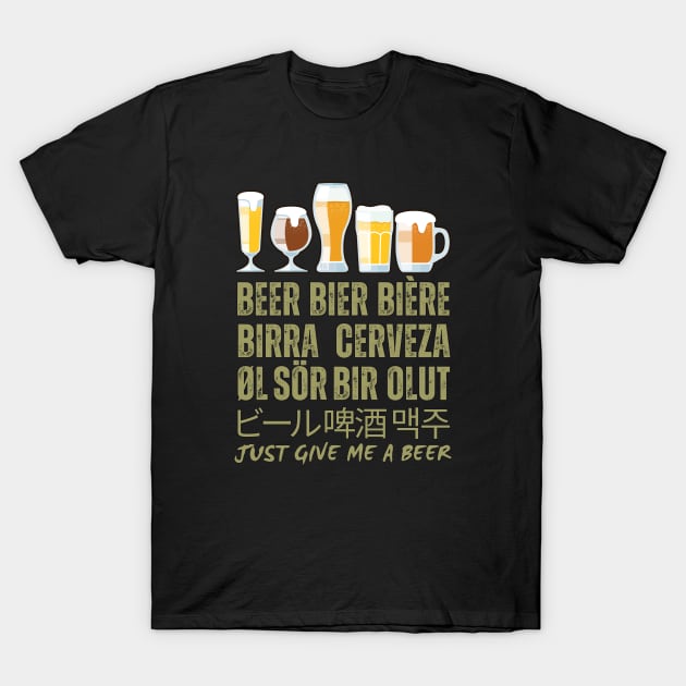 Beer Around the World -  Funny Beer T-Shirt by SEIKA by FP